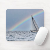 Segelboot und Regenbogen Mousepad (Mit Mouse)