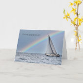 Segelboot- und Regenbogenversorgung Karte (Gelbe Blume)