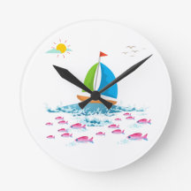 Segelboot und Rotfisch