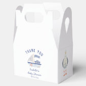 Segelboot und Seagull Danke, Boy Baby Dusche Geschenkschachtel (Geöffnet)