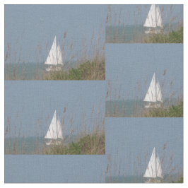 Segelboot und Seegras Stoff