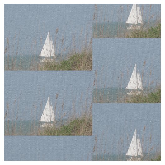 Segelboot und Seegras Stoff (Nahaufnahme)