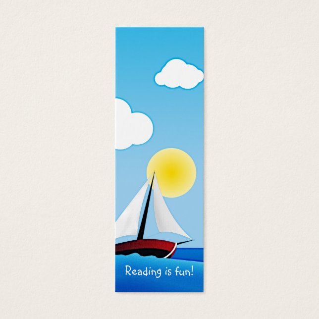 Segelboot und Sonne | LESEZEICHEN (Vorderseite)
