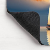 Segelboot und Vollmond Mousepad (Ecke)
