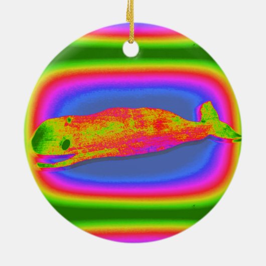 Segelboot und Walschmuck Keramik Ornament (Hinten)