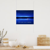 Segelboot unter dem Sternenhimmel Poster (Küche)