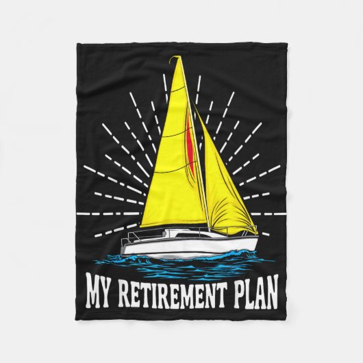 Segelboot-Vater mein Rentenplan  Fleecedecke (Vorderseite)