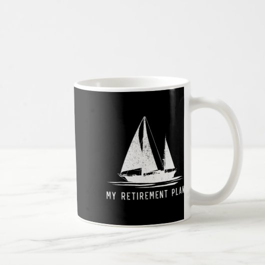Segelboot Vater Mein Rentplan Kaffeetasse (Rechts)