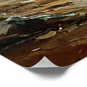 Segelboot verankert in der Nähe felsiger Klippen Poster (Ecke)