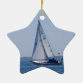 Segelboot-Verzierung Keramikornament (Hinten)