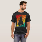 Segelboot Vintag Retro T-Shirt (Vorne ganz)