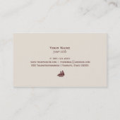 Segelboot Visitenkarte (Rückseite)