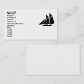 Segelboot-Visitenkarte Visitenkarte (Vorne/Hinten)