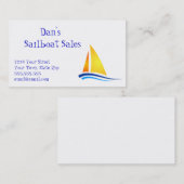 Segelboot-Visitenkarten Visitenkarte (Vorne/Hinten)