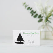 Segelboot-Visitenkarten Visitenkarte (Stehend Vorderseite)