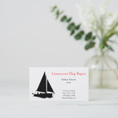 Segelboot-Visitenkarten Visitenkarte (Stehend Vorderseite)