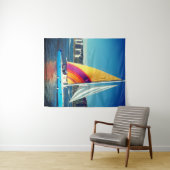 Segelboot Wandteppich (Beispiel (Horizontal))