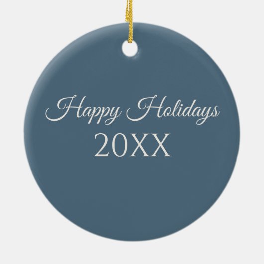 Segelboot Wasserfarbe in einem Weihnachtskranz Keramik Ornament (Hinten)