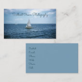 Segelboot, Wasserkreuzfahrt im blauen Meer Visitenkarte (Vorne/Hinten)