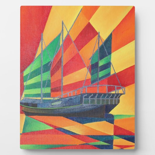 Segelboot weg Junk Pleasure Fotoplatte (Vorderseite)