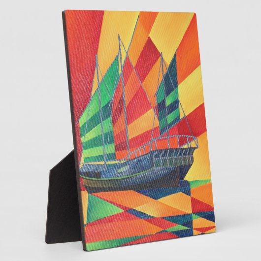 Segelboot weg Junk Pleasure Fotoplatte (Seite)