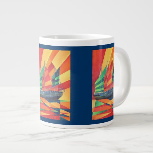 Segelboot weg Junk Pleasure Jumbo-Tasse (Vorderseite Rechts)