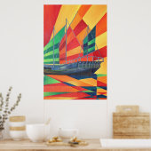 Segelboot weg Junk Pleasure Poster (Küche)