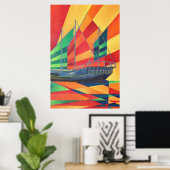 Segelboot weg Junk Pleasure Poster (Heimbüro)