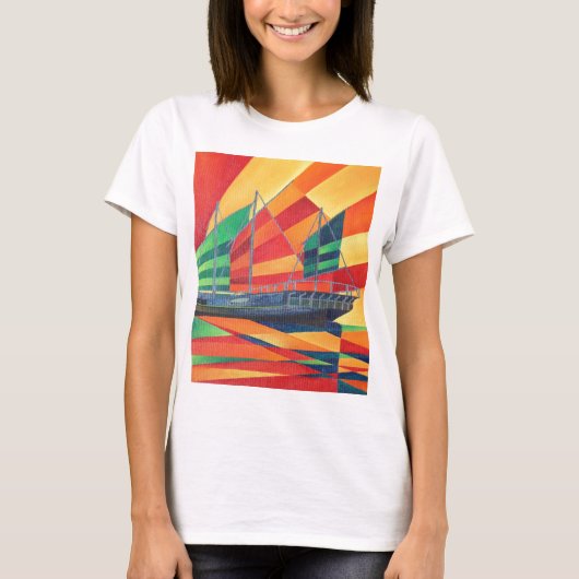 Segelboot weg Junk Pleasure T-Shirt (Vorderseite)