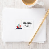 Segelboot Weihnachten Adressaufkleber (Insitu)