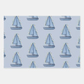 Segelboot Weihnachten  Geschenkpapier Set (Vorderseite)