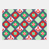 Segelboot Weihnachtsfeiertag Geschenkpapier Set (Vorderseite 2)