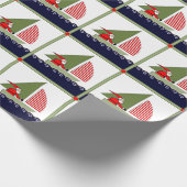 Segelboot Weihnachtsgeschenk Geschenkpapier (Ecke)