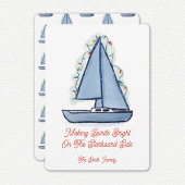 Segelboot-Weihnachtskarte Einladung