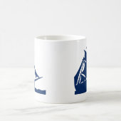 Segelboot-Wellenboot Wassersee Seesee Kaffeetasse (Mittel)
