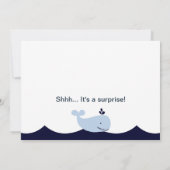 Segelboot / Whale Babydusche Einladung (Rückseite)