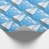 Segelboot-Wrapper Geschenkpapier (Ecke)