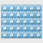 Segelboot-Wrapper Geschenkpapier (Flach)