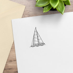 Segelboot Yacht 1x1 Gummistempel