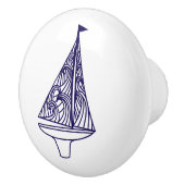 Segelboot Yacht Nautical Keramikknauf (Rechts)