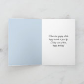 Segelbootansicht am Geburtstag im Fenster Karte (Innenseite)