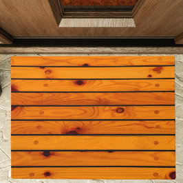 Segelbootdeck aus klassischem braunem Holz Fußmatte