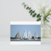 Segelboote am 4. Juli Postkarte (Stehend Vorderseite)