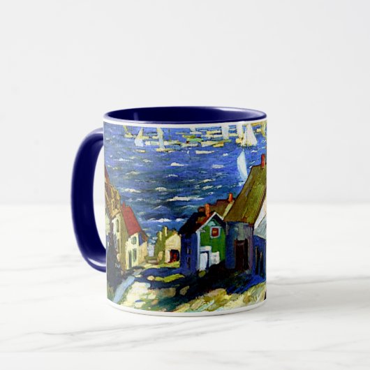 Segelboote am Hafen, Kunst, Tasse (Vorderseite Links)