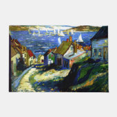 Segelboote am Hafen, Kunstmalerei Fußmatte (Vorderseite)