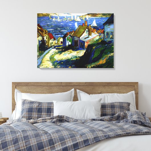 Segelboote am Hafen, Kunstmalerei Leinwanddruck (Insitu (Schlafzimmer))