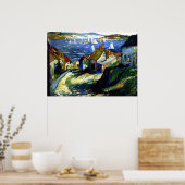 Segelboote am Hafen, Kunstmalerei Poster (Küche)