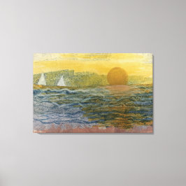 Segelboote am Horizont Leinwanddruck