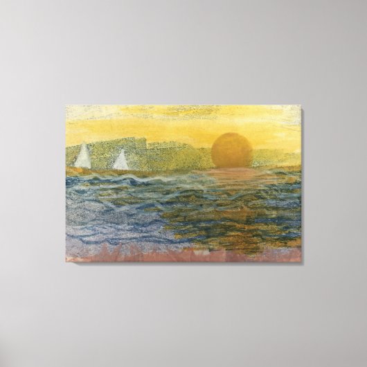 Segelboote am Horizont Leinwanddruck (Vorderseite)