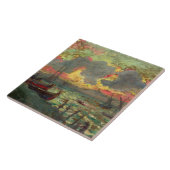 Segelboote an der Küste (von Kimon Loghi) Fliese (Seite)